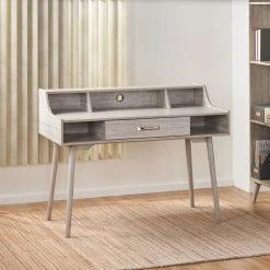 GDFStudio GDF Studio Belinda Mid Century Modern Finished Fiberboard Home Office Desk, Gray 15 GDFStudio GDF Studio Belinda Mid Century Modern Finished Fiberboard Home Office Desk, Gray -Boraam Industries Shop b331e8f00f9074ad 6402 w800 h800 b0 p0