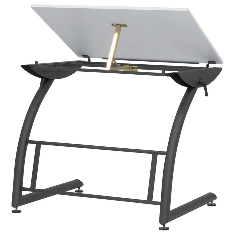 Offex Triflex Standing Height Adjustable Drawing Table - Charcoal Black, White 4 Offex Triflex Standing Height Adjustable Drawing Table - Charcoal Black, White - Image 2