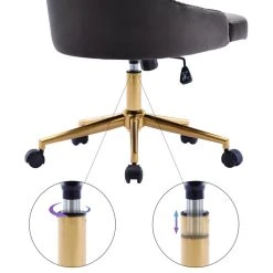 Duhome Elegant Lifestyle Nailhead Trim Velvet Home Office Chair, Dark Grey -Boraam Industries Shop b5d1c3e00053011a 7914 w800 h800 b1 p0