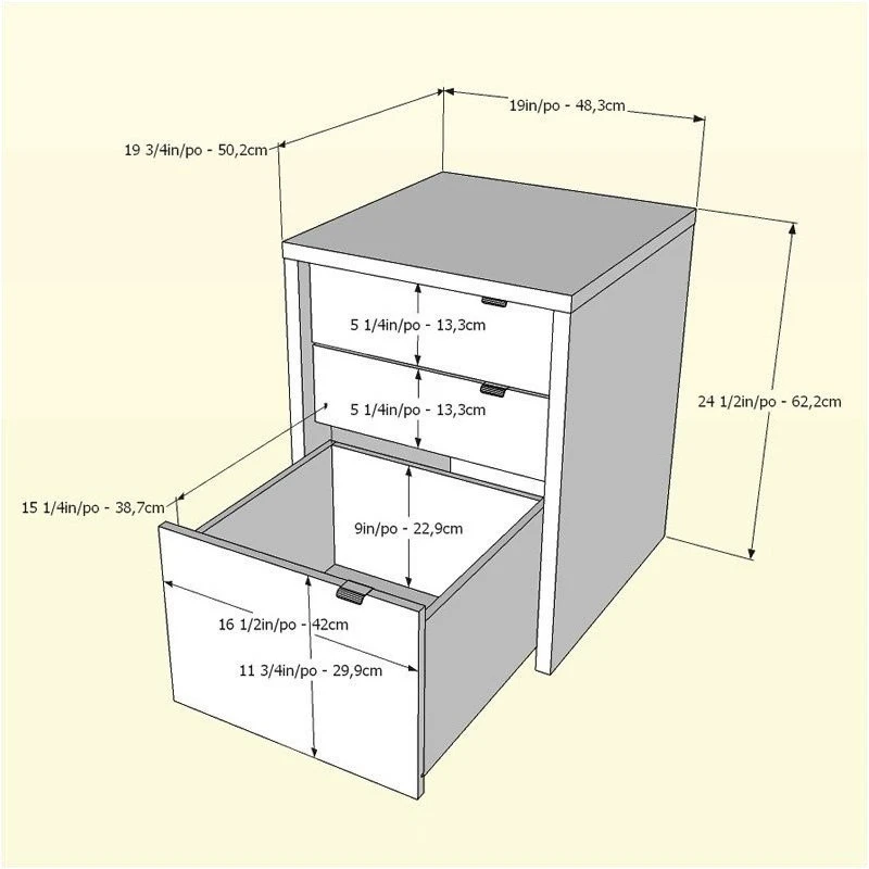 Atlin Designs 3 Drawer Filing Cabinet In White And Walnut 5 Atlin Designs 3 Drawer Filing Cabinet In White And Walnut - Image 3