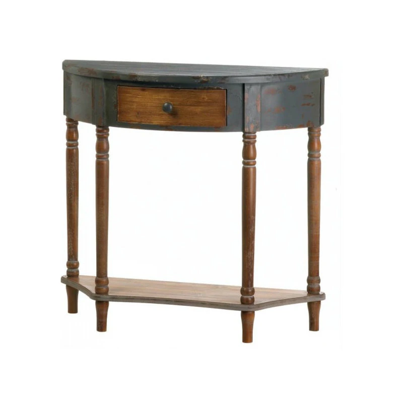 Accent Plus Vintage-Look Half-Moon Wood Hall Table 3 Accent Plus Vintage-Look Half-Moon Wood Hall Table