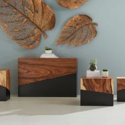 Phillips Collection Geometry Console Table, Black/Brown -Boraam Industries Shop b7514cd10f220986 8018 w800 h800 b0 p0