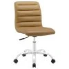 Modway Ripple Armless Mid Back Vinyl Office Chair, Tan -Boraam Industries Shop b7915ebd0c375fd4 0224 w800 h800 b1 p0