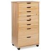 Linon Home Decor Products Linon Cary Eight Drawer Rolling Storage Cart With Natural Finish CT42NAT01 -Boraam Industries Shop b7d1e2740223a6da 7812 w800 h800 b1 p0