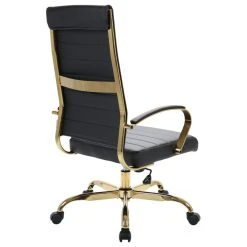 Leisuremod Benmar High-Back Mid Century Modern Leather Office Chair Gold Frame, -Boraam Industries Shop b80118b500259cbc 7630 w800 h800 b1 p0