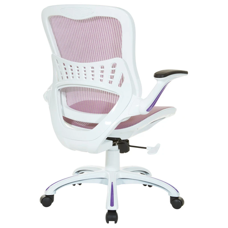 Office Star Products Riley Office Chair With Black Mesh, Purple 5 Office Star Products Riley Office Chair With Black Mesh, Purple - Image 3
