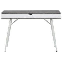 Calico Designs Alcove Modern 45.25" Pocket/Writing Desk With Large Drawer, White/Cement