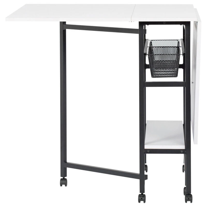 Studio Designs Sew Ready Cutting Table With Baskets 36" Fixed Height In Charcoal, White 4 Studio Designs Sew Ready Cutting Table With Baskets 36" Fixed Height In Charcoal, White - Image 2