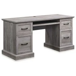 BELLEZE Rhudi 62" Executive Desk, Gray Wash