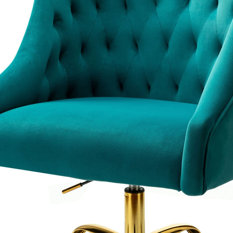 Karat Home Lydia Task Chair, Turquoise 9 Karat Home Lydia Task Chair, Turquoise - Image 7