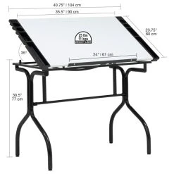 Offex Home Office Folding Craft Station, Black/White 11 Offex Home Office Folding Craft Station, Black/White -Boraam Industries Shop bbc165c403b00d5b 2454 w800 h800 b1 p0