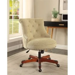 Linon Home Decor Products Linon Sinclair Wood Upholstered Office Chair In Green 11 Linon Home Decor Products Linon Sinclair Wood Upholstered Office Chair In Green -Boraam Industries Shop bc11b9120fb4bb22 7272 w800 h800 b0 p0
