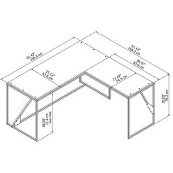 Bush Industries Refinery 62W L Shaped Industrial Desk With 37W Return 9 Bush Industries Refinery 62W L Shaped Industrial Desk With 37W Return -Boraam Industries Shop bce1a94a09f72b9c 3364 w800 h800 b1 p0