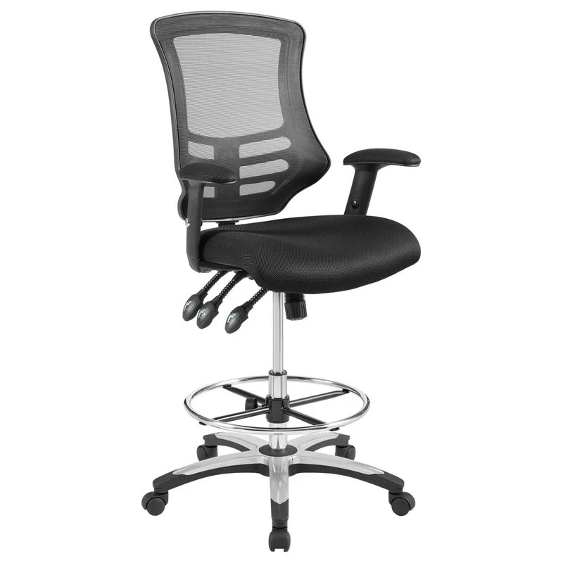 Modway Calibrate Mesh Drafting Chair, Black 12 Modway Calibrate Mesh Drafting Chair, Black - Image 10