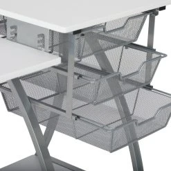 SD Studio Designs Pro Stitch Sewing, Hobby, Computer Table - Silver, White -Boraam Industries Shop bdd18f1b01017f56 2102 w800 h800 b0 p0
