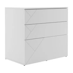 Nexera 608603 Atypik 3Drawer Storage And Filing Cabinet White