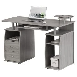 Rta Products- L Techni Mobili Complete Computer Workstation Desk With Storage, Grey -Boraam Industries Shop bfa111a40f072715 2914 w800 h800 b1 p0 1 1