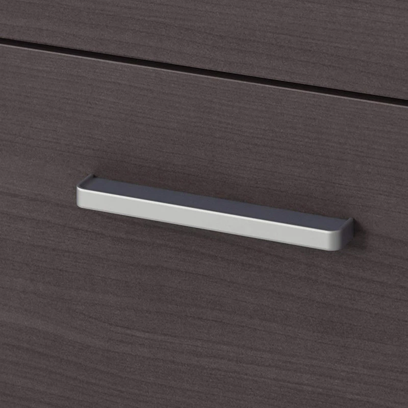 EFurnish Filing Cabinet, Metal Base With 2 Lockable Drawers & Pull Handles, Storm Grey 5 EFurnish Filing Cabinet, Metal Base With 2 Lockable Drawers & Pull Handles, Storm Grey - Image 3