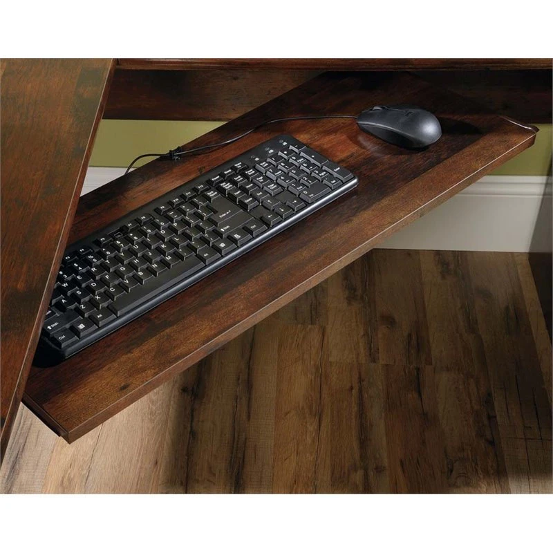 Sauder Harbor View Corner Traditional Wood Computer Desk In Curado Cherry 7 Sauder Harbor View Corner Traditional Wood Computer Desk In Curado Cherry - Image 5