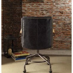 Acme Furniture Hedia Top-Grain Leather Office Chair, Vintage Blue -Boraam Industries Shop c1b120c9091b695e 0732 w800 h800 b0 p0