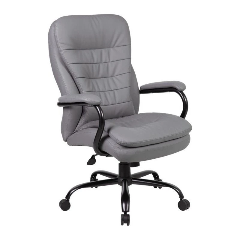 Boss Office Products Boss Office Heavy Duty Double Plush CaressoftPlus Chair In Gray 7 Boss Office Products Boss Office Heavy Duty Double Plush CaressoftPlus Chair In Gray - Image 5
