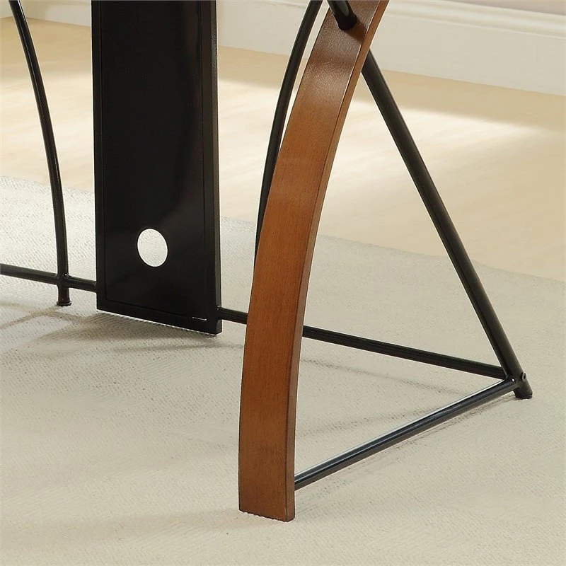 Furniture Of America E-Commerce By Enitial Lab Furniture Of America Kyran Contemporary Glass Top Computer Desk In Oak And Black 5 Furniture Of America E-Commerce By Enitial Lab Furniture Of America Kyran Contemporary Glass Top Computer Desk In Oak And Black - Image 3