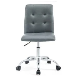 LexMod Prim Armless Mid Back Faux Leather Office Chair, Gray -Boraam Industries Shop c3218b2b00cd1a20 0216 w800 h800 b1 p0