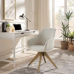 Art Leon Mid-Century Modern Swivel Fabric Upholstered Office Chair With Solid Wood Legs, 14 Art Leon Mid-Century Modern Swivel Fabric Upholstered Office Chair With Solid Wood Legs, -Boraam Industries Shop c391f738027397ae 2129 w800 h800 b0 p0