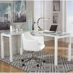 Ashley Furniture Industries Signature Design By Ashley Baraga L Shaped Desk In White 8 Ashley Furniture Industries Signature Design By Ashley Baraga L Shaped Desk In White -Boraam Industries Shop c411abce0be61b56 5355 w800 h800 b0 p0