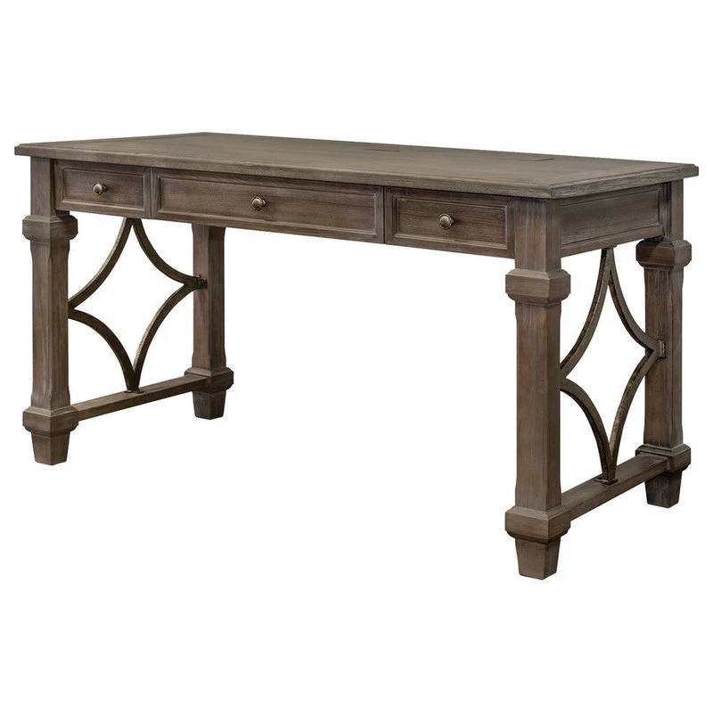Martin Furniture Carson Traditional Wood Writing Desk In Weathered Dove 3 Martin Furniture Carson Traditional Wood Writing Desk In Weathered Dove