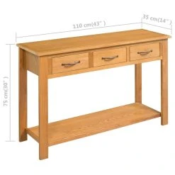 Vida XL International B.V. VidaXL Solid Oak Wood Console Table Entryway Table Accent Table Hallway Home 12 Vida XL International B.V. VidaXL Solid Oak Wood Console Table Entryway Table Accent Table Hallway Home -Boraam Industries Shop c541f15f028f77a3 1924 w800 h800 b1 p0