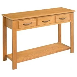 Vida XL International B.V. VidaXL Solid Oak Wood Console Table Entryway Table Accent Table Hallway Home