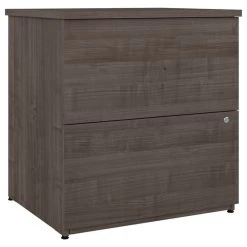 Bestar Ridgeley 2-Drawer Engineered Wood Lateral File Cabinet In Gray Maple