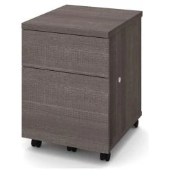 Bestar 1U1F Mobile Pedestal, Bark Gray -Boraam Industries Shop c6618ee20cb5eec1 9935 w800 h800 b0 p0