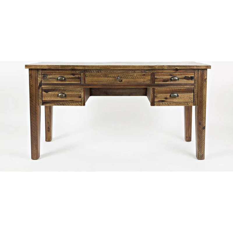 Jofran Artisan's Craft 5-Drawer Desk - Dakota Oak 6 Jofran Artisan's Craft 5-Drawer Desk - Dakota Oak - Image 4