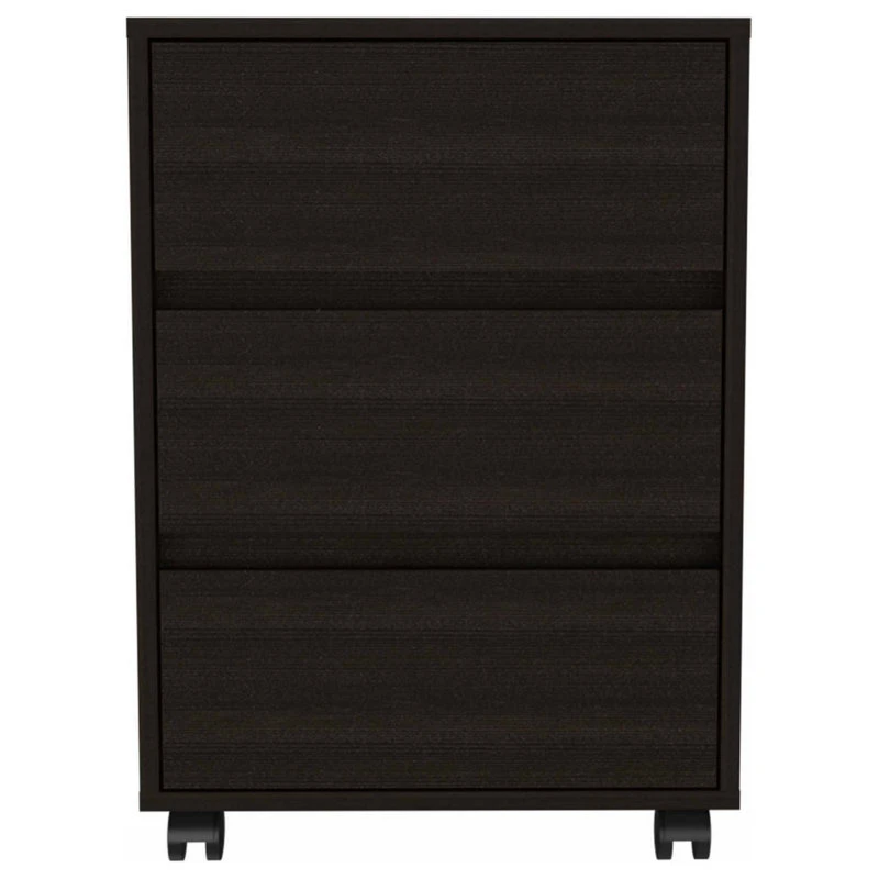 FM FURNITURE Vienna Mobile Filing Cabinet, With All Metal Hardware, And 3 Drawers, Black 3 FM FURNITURE Vienna Mobile Filing Cabinet, With All Metal Hardware, And 3 Drawers, Black