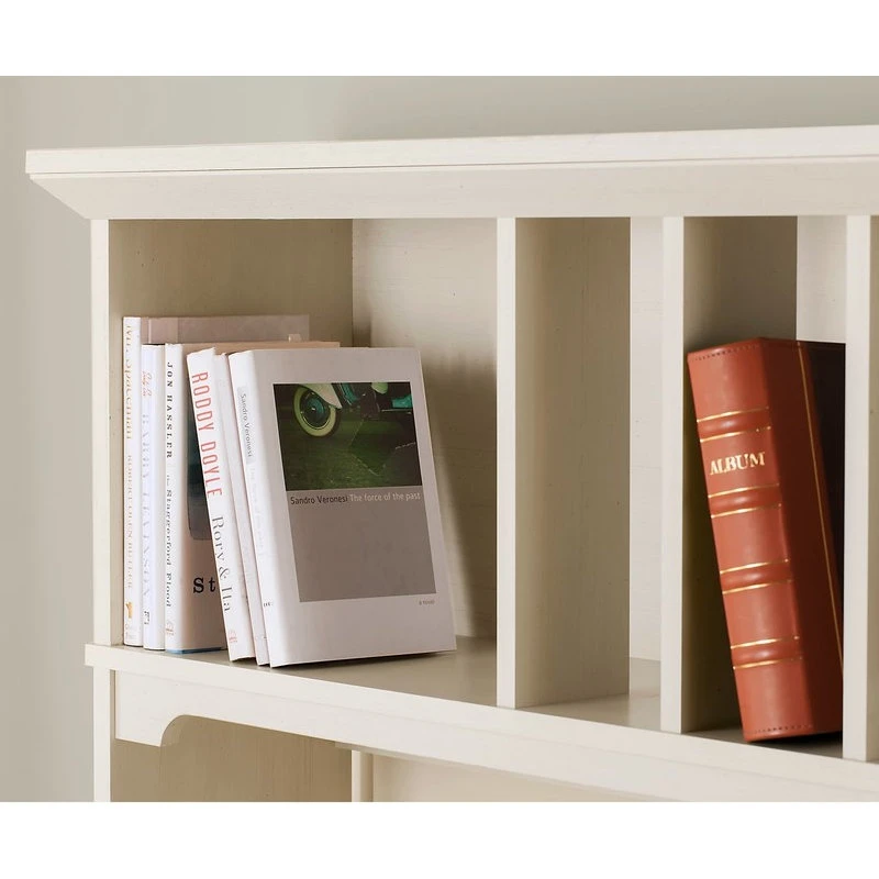 Bush Industries 60" Bush Furniture Salinas L Shaped Desk With Hutch, Antique White 7 Bush Industries 60" Bush Furniture Salinas L Shaped Desk With Hutch, Antique White - Image 5