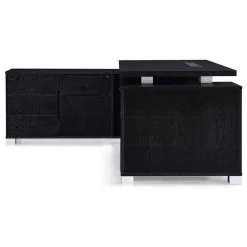 Zuri Furniture 79” Ford Black Oak Wood Desk Left Return Letter/Legal Filing Drawers/Storage 10 Zuri Furniture 79” Ford Black Oak Wood Desk Left Return Letter/Legal Filing Drawers/Storage -Boraam Industries Shop c7b1c3260aba98c9 8237 w800 h800 b1 p0