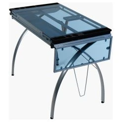 Offex Futura Craft Station With Folding Shelf, Silver/Blue -Boraam Industries Shop c8b1682709c8d240 3673 w800 h800 b1 p0