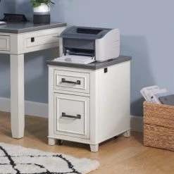Martin Svensson Home Del Mar File Cabinet With Fingerprint Lock, White And Grey -Boraam Industries Shop c8f14b26022ffcb9 9426 w800 h800 b0 p0