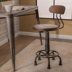 Lumisource Dakota Task Chair, Antique Metal And Espresso Bamboo -Boraam Industries Shop c9c1885a0acbb200 1524 w800 h800 b0 p0
