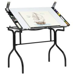 Studio Designs Folding Craft Station, Black/White -Boraam Industries Shop cb91275e03613114 4335 w800 h800 b1 p0