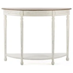 Baxton Studio Vologne Traditional White Wood French Console Table