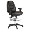 Harwick Furniture Harwick Premium Leather Drafting Chair With Arms