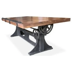 Rustic Deco Industrial Adjustable Crank Drafting Desk - Tilt Top - Cast Iron Base 70" -Boraam Industries Shop cc91944000d54ef9 2054 w800 h800 b1 p0