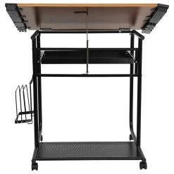 Flash Furniture Adjustable Drawing And Drafting Table With Black Frame And Dual Wheel Casters -Boraam Industries Shop cd21f6da03bcd5f7 6390 w800 h800 b1 p0