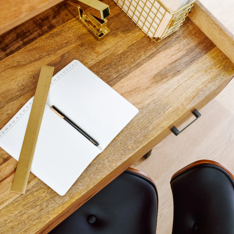 LumiSource Lombardi Height Adj. Office Chair, Walnut And Black 6 LumiSource Lombardi Height Adj. Office Chair, Walnut And Black - Image 4