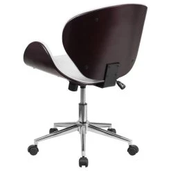Flash Furniture Mahogany Swivel Chair In White Leather SD-SDM-2240-5-MAH-WH-GG -Boraam Industries Shop cef1e9960fb4bfb3 9339 w800 h800 b1 p0