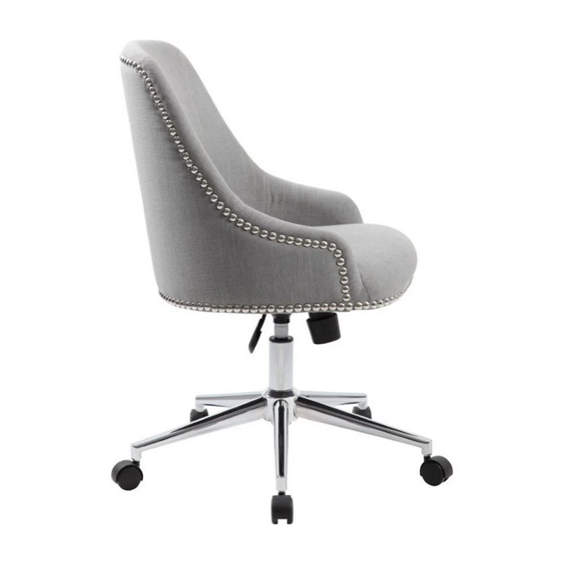 Boss Office Products Carnegie Desk Chair, Gray 6 Boss Office Products Carnegie Desk Chair, Gray - Image 4