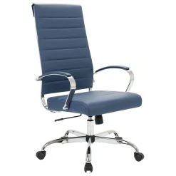 LeisureMod Benmar High-Back Leather Office Chair